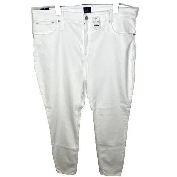 J.Crew $98 Curvy 10" Rise Skinny Jean White Stretch Size 35 BH987 - Picture 2 of 6